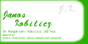 janos kobilicz business card